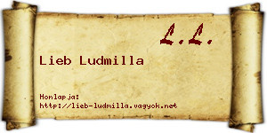 Lieb Ludmilla névjegykártya